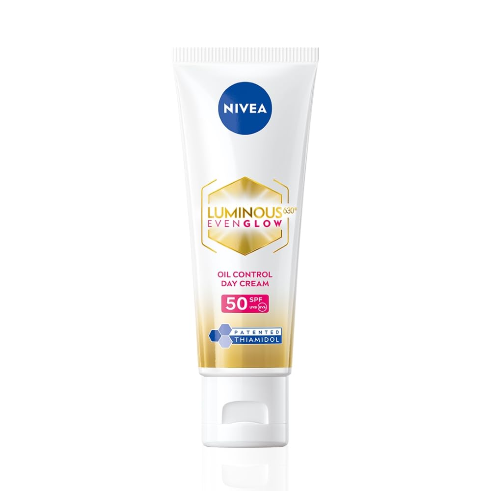 Nivea Luminous Even Glow SPF 50 Day Cream For Face With UV Protection, Oil Control, Dark Spot Reduction, Moisturizer 40ml