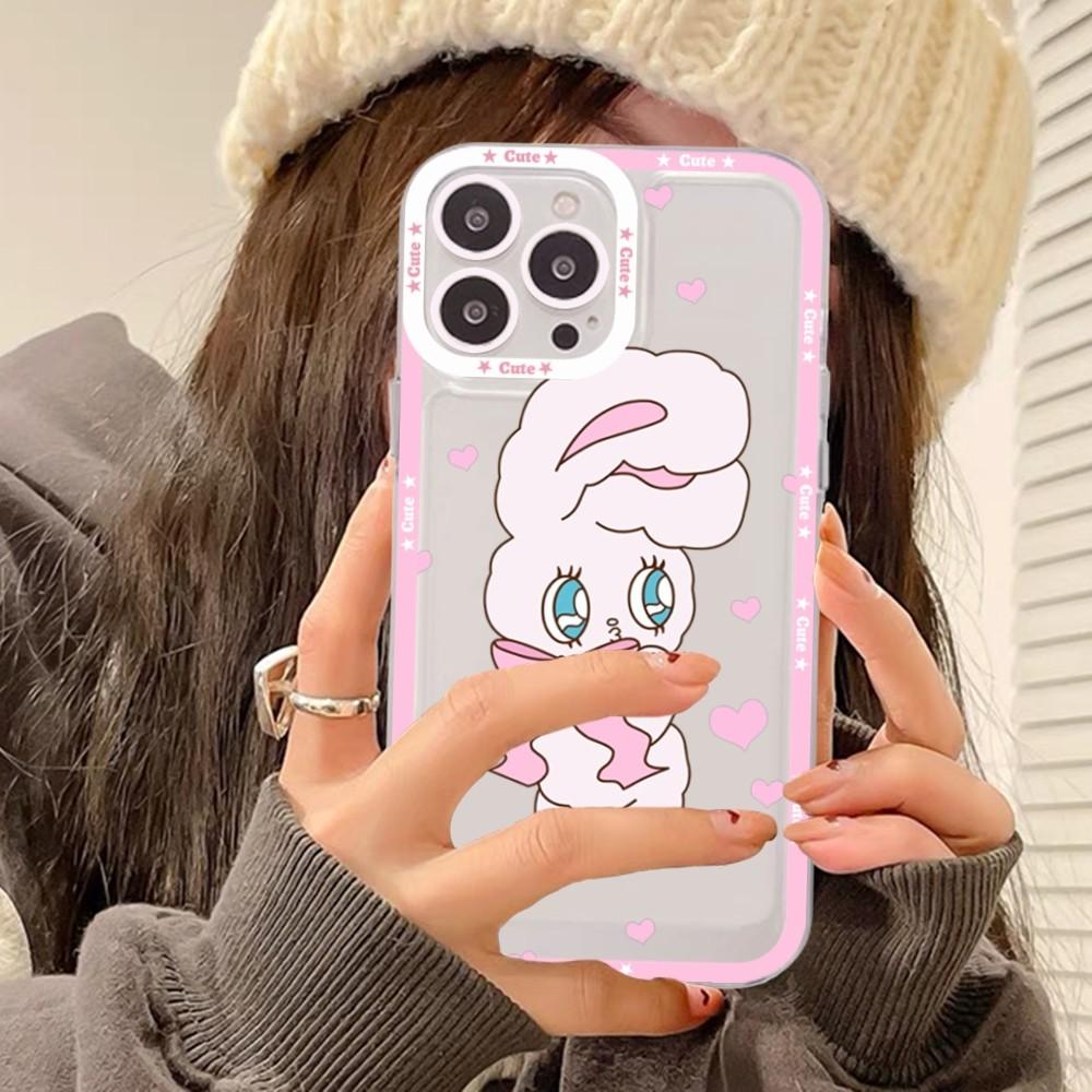 Esther Bunny Phone Case For iPhone 11 12 13 14 Mini Pro Max XR X XS TPU Clear Case For 8 7 6 Plus SE 2020