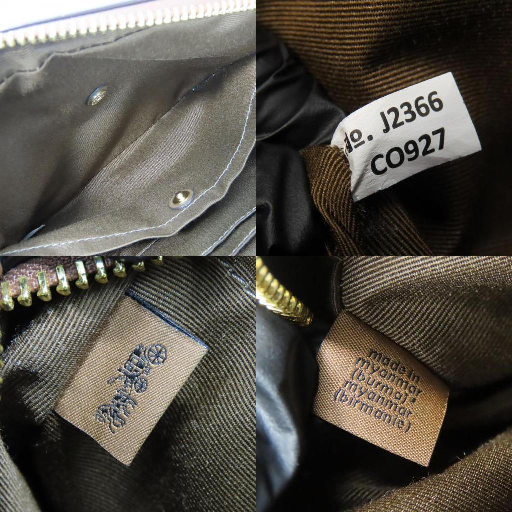 Used COACH Shoulder Bag C0927 Signature canvas/leather Brown Bordeaux Pochette