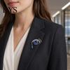 Electroplated Eye Accessory Bling Rhinestone Eyes Brooch Pin, Tear of Angel Lapel Pin Secure Clasp for Women, Sweater Cardigan Coat Suit Decoration