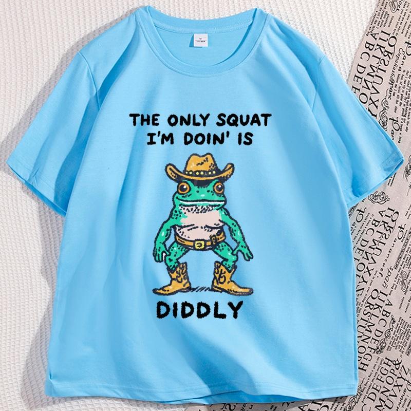 

Funny Cowboy Frog Meme T Shirt for Men Women Casual Cotton Short Sleeve Round Neck Tshirt Streetwear Man Clothing Printed Tees 4XL