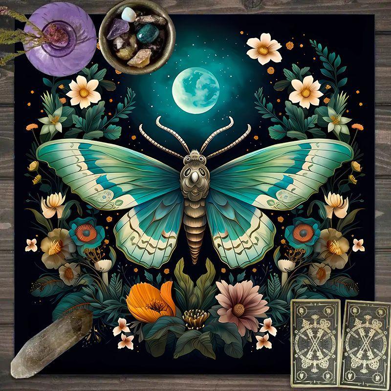 Starry Tarot Flannel Mat Anti Slip Square Card Cloth Multi Patterns Altar Decor Tarot Oracle Layout Soft Mat for Divination Game