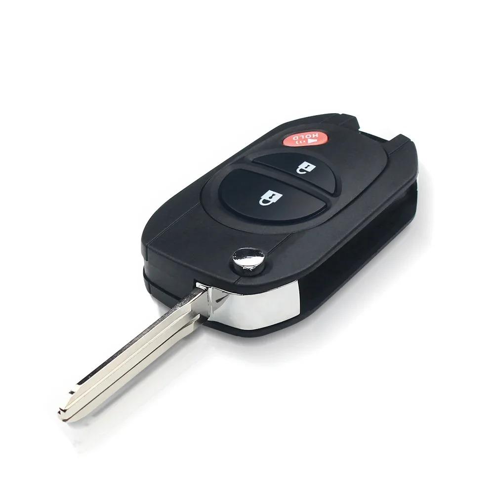 Replacement Remote Car Key Shell Modified Flip 3 Buttns Fob TOY43 Case For Toyota Tacoma HIGHLANDER SEQUOIA Sienna Tundra