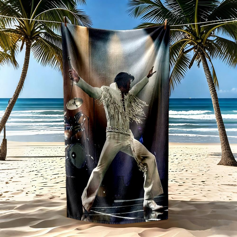 Elvis Beach Towel Quickdry Soft Microfiber Comfortable Lightweight Portable For Swimmingbeachcamping Travel Beach Accessoriesgym