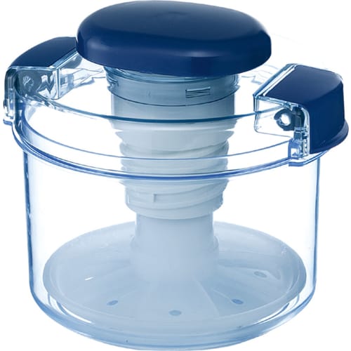 Risu Instant Pickle Container, Round, Clear Blue, 840ml, Hyperpet, Recipe Included, Made in Japan, R-10
