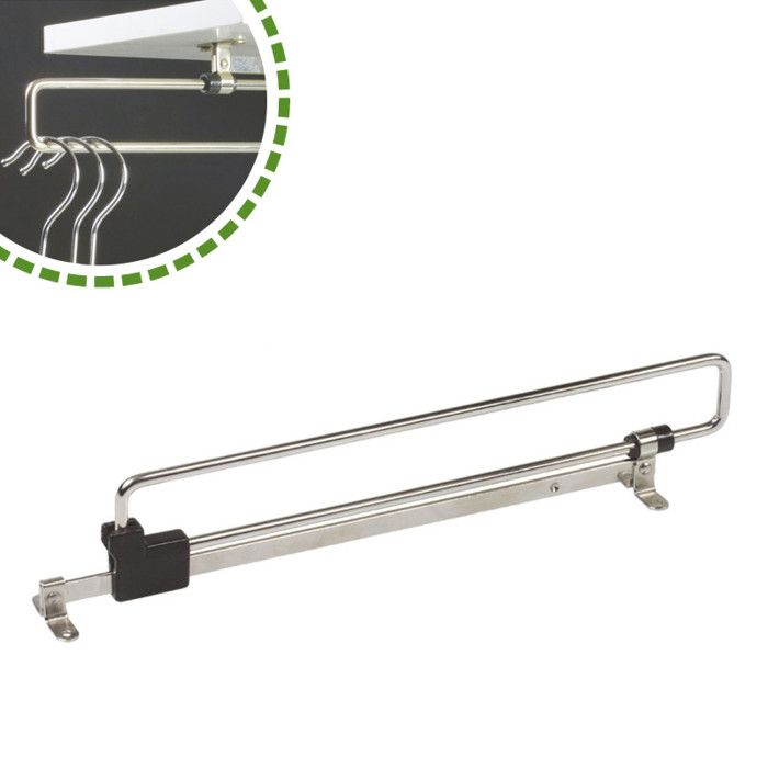 AMIG | Porte cintre télescopique 12 | 300 mm | Acier | Chromé brillant