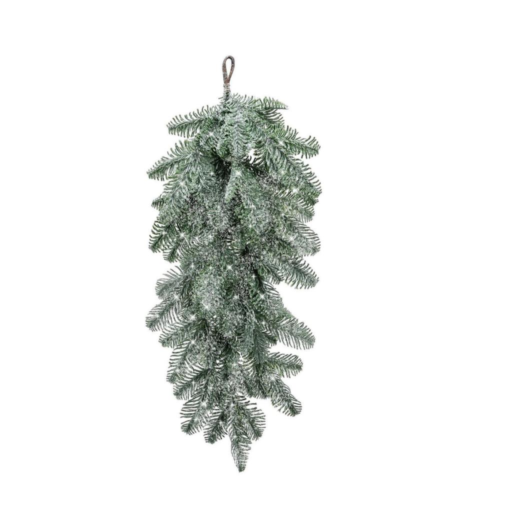 Sztuczny Wieniec z Igieł Sosnowych Dekoracja Ścienna Wystrój Domu Sztuczne Kwiaty