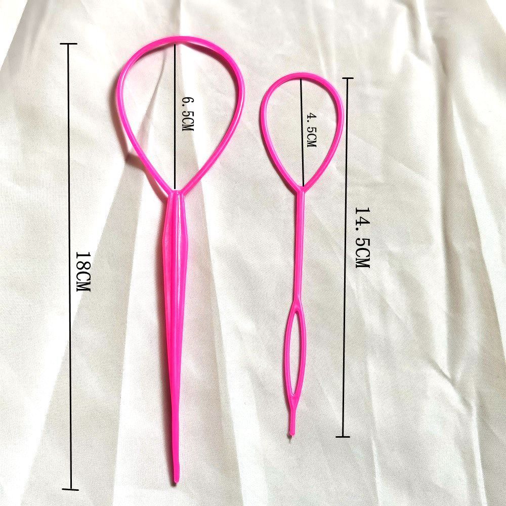 2Pc/Set Plastic Ponytail Creator Loop Pony Topsy Tail Clip Hair Accessories Braiding Maker Styling Tool for Women Girl Black New