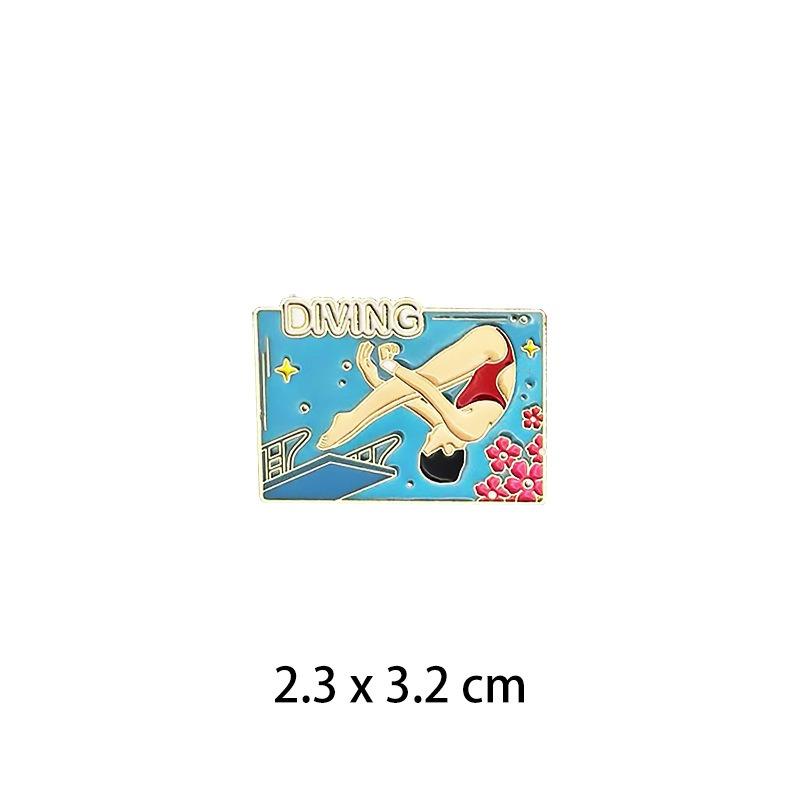 1Pc Cartoon Basketball Football Badminton Metal Badge Student Backpack Hat Denim Coat DIY Deco Lapel Pins Boy Couple Brooch