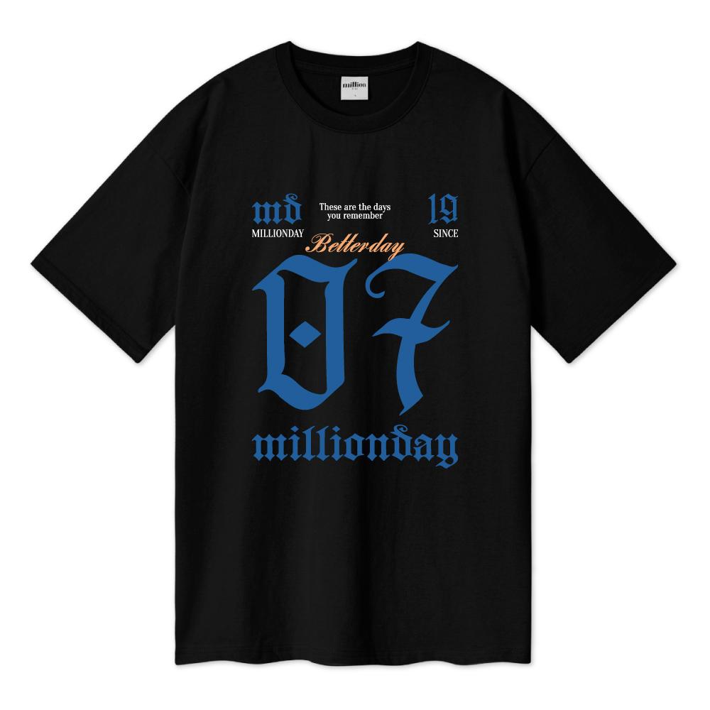 Million Day Million 07 Over T-Shirt (A Type) Jet Black/M