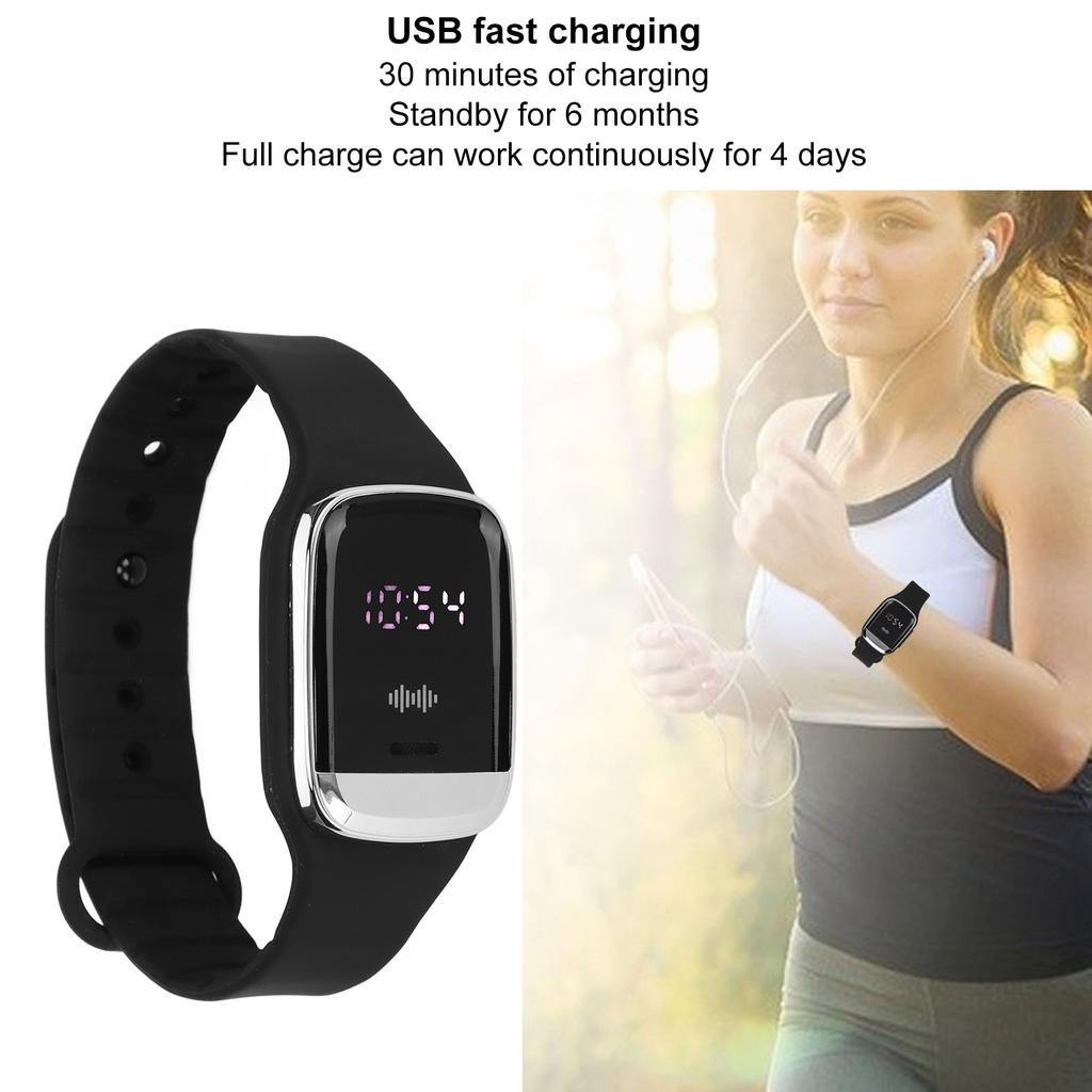 Mosquito Repellent Watch Bracelet Time Display Temperature Measurement Stylish Ultrasonic Mosquito Wristband Watch