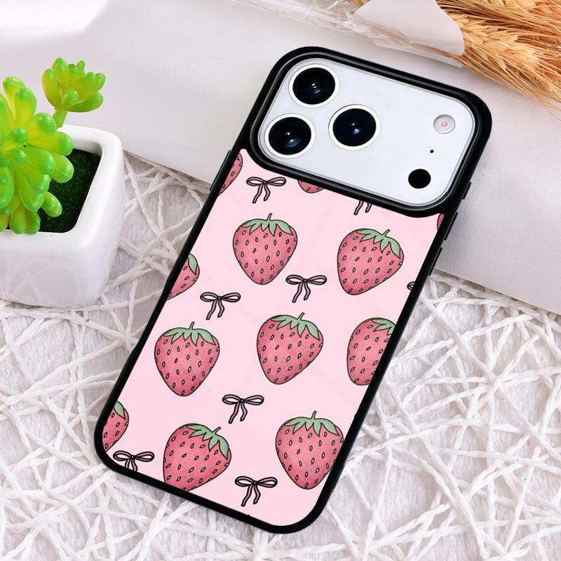 Strawberry Art Tropic Shockproof Phone Case for iPhone 17 Air 16e 15 11 12 14 13 Pro Max Cover Coque