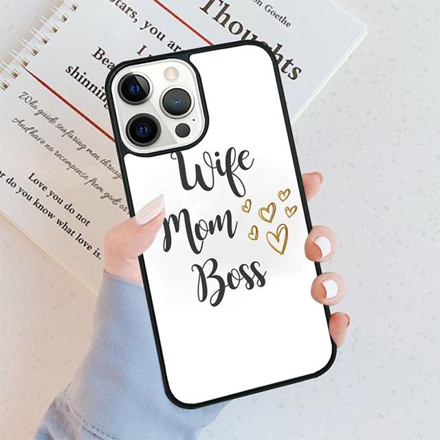 Wife Mom Boss Phone Case For iPhone 17 Air 16 Pro Max 15 14 Plus 12 13 Soft Bumper Shell Cover Coque