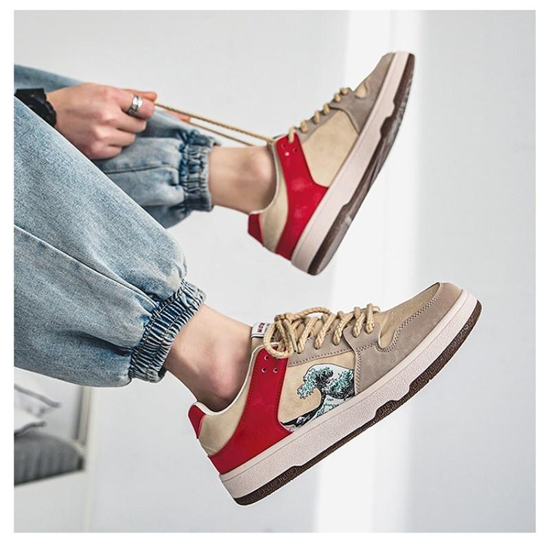 Herrenschuhe Neue Herren Plateau Vulkanisierte Schuhe Lässig Flach Schnürschuhe Skateschuhe Mode Atmungsaktive Sneaker Zapatillas Hombre