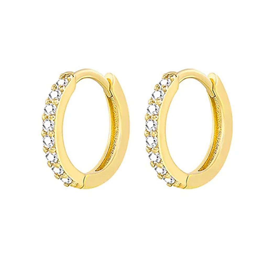 1 Pair Stainless Steel Cubic Zirconia Minimal Hoop Earrings for Women Small Huggie Thin Cartilage Helix Tragus Piercing Jewelry