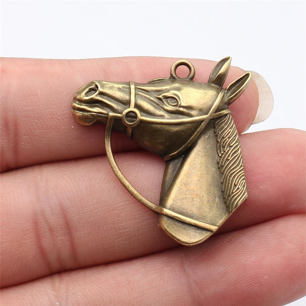 Cavallo Pegaso Creatura Mitica Ciondolo Bronzo Antico Lega di Zinco Materiali per Gioielli Pendenti per Collane