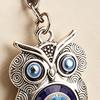 2Pcs Evil Eye Owl Keychains Metal Owl Bag Charm Backpack Charm Retro Evil Eye Keychain for Women Purse Handbag