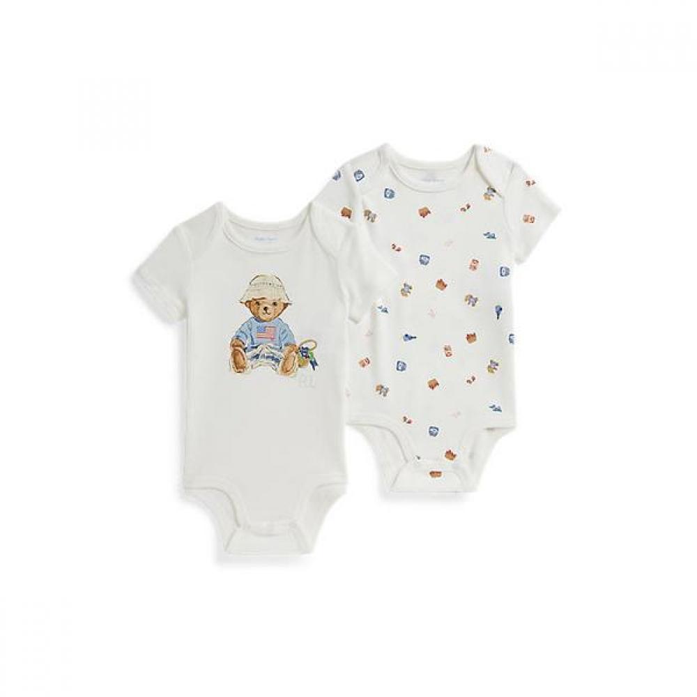 

Polo Ralph Lauren Baby Girl Polo Bear Cotton Bodysuit Two Pack