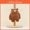 Adorable Cute Bear Plush Toy Keychain Soft Short Fur Hanging Doll For Bags