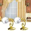 2 Pcs Large Rhinestone Hanging Hooks Curtain Wall Tie Back Hook Hanger Holder