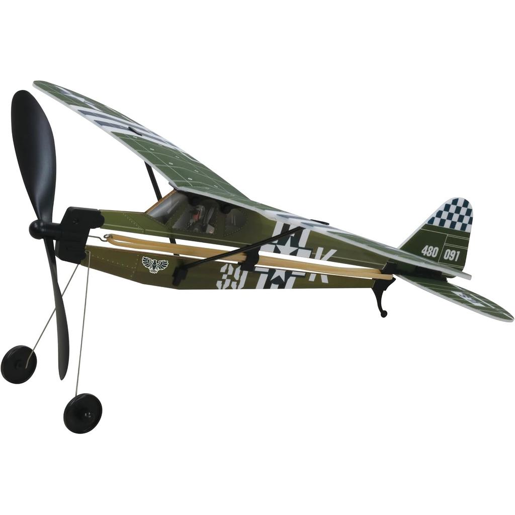 Ikeda Kogyo Piper Cub J-3 Model Airplane Kit - Wooden Craft Kit, Japan