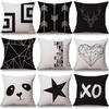 Luxurious Nordic Style Black Letter Digital Print Cushion Cover For Home Decor