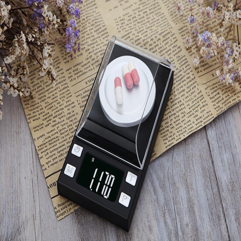 High Precision 0.001G Jewelry Pocket Scale Digital Carat Diamond Milligram Weighing Balance For Ingredients And Gems