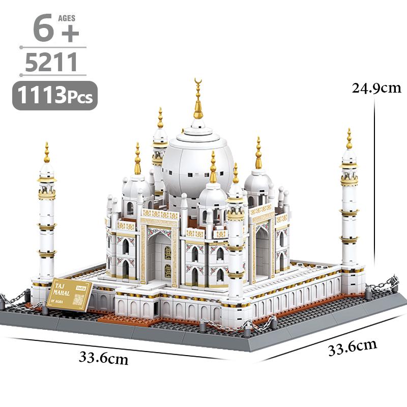 

Городская архитектура Конструктор Колизей Тадж-Махал Вилла «Над водопадом» Модель Нью-Йорка Совместим с кубиками лего Игрушки для взрослых
