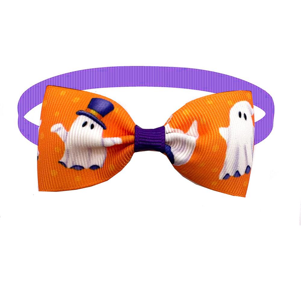 50/100pcs Pumpkin Skull Pet Supplies Halloween Pet Cat Puppy Grooming Accessories Small Dog Bowties Neckties Pet Holiday Bow Tie
