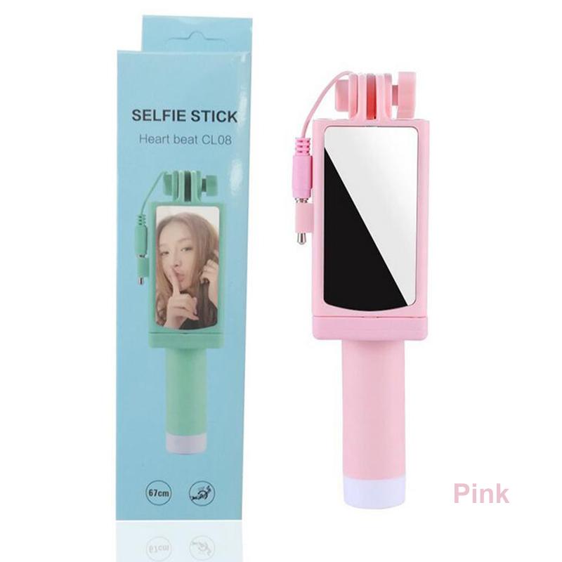 Universal Mini Selfie Stick With Button Wired Silicone Handle Monopod For iPhone 6/6S Android Samsung Huawei Xiaomi Sticks 7