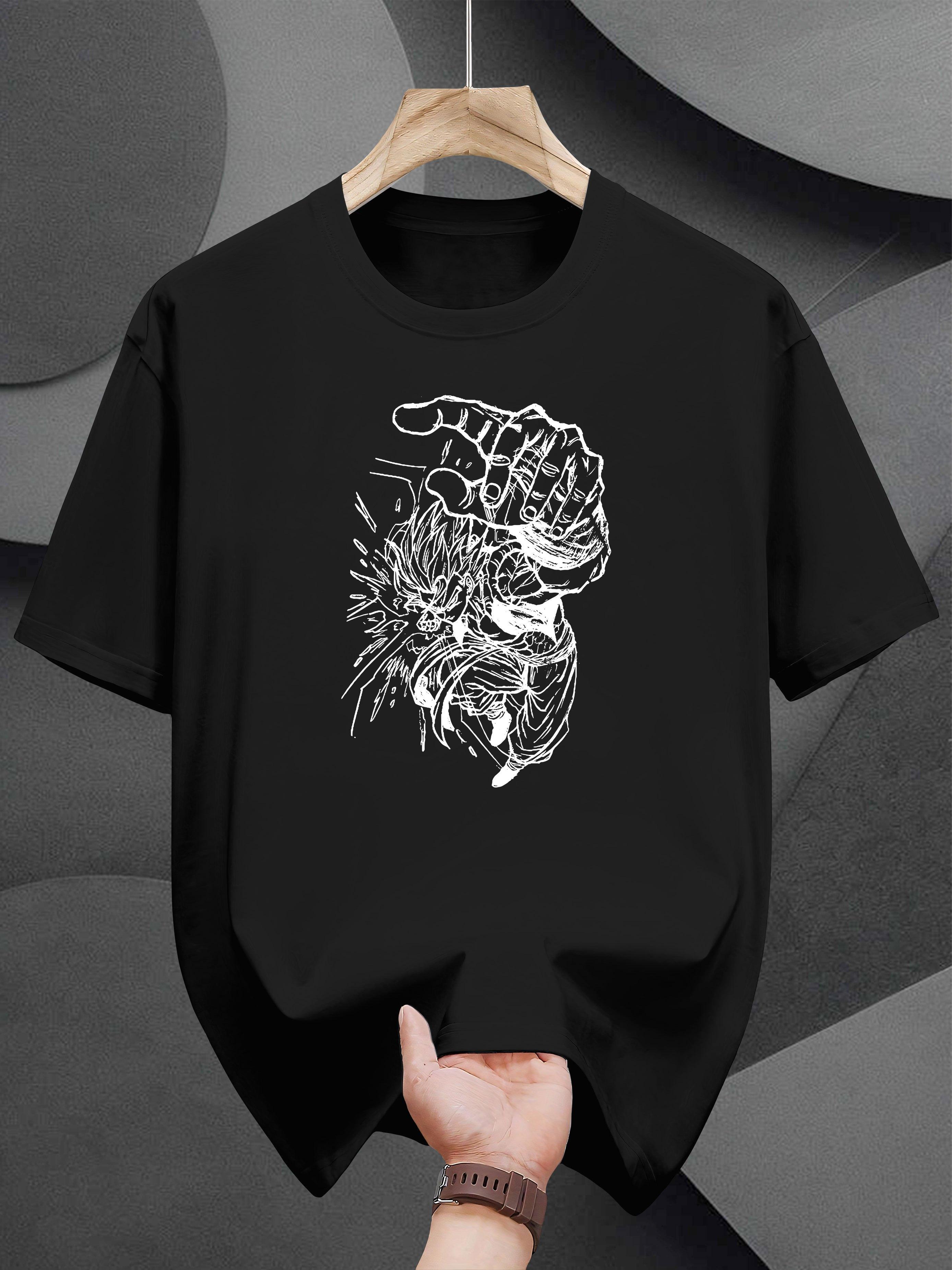 Heavyweight 200gsm Cotton T-shirt - Black/White Graphic Tee XXXXL