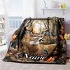 Deer06 Personalized Text Blanket Cozy Personalized Blanket Ultra-Soft Perfect for Couch Chair Sofa Seaside Four Seasons Multipurpose