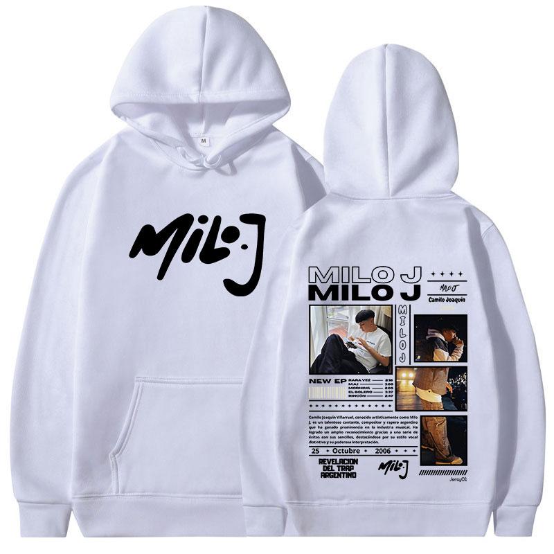 Rapper Milo J 111 Album Merch Hoodies Mannen Vrouwen Kleding Vintage Hip Hop Hooded Sweatshirt Casual Oversized Pullovers Fans Cadeau