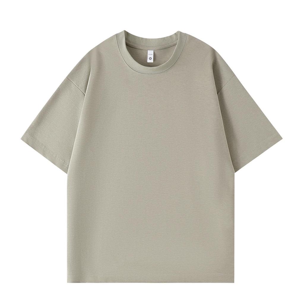 2026 Summer Lyocell Roman Cool Unisex Casual Solid Color Short Sleeve T-shirt