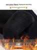 New 2025 Plus Size Women's Fleece-Lined High Waist Black Leggings - Thickened, Skinny Fit for Autumn and Winter