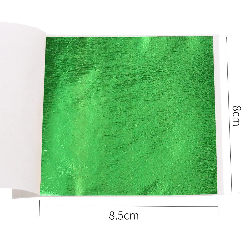 100 Stück/10 Farben Kunsthandwerk Imitation Gold Silber Kupferfolie - Vergoldung Metallblatt Blätter Bögen DIY Handwerk Dekor Designpapier
