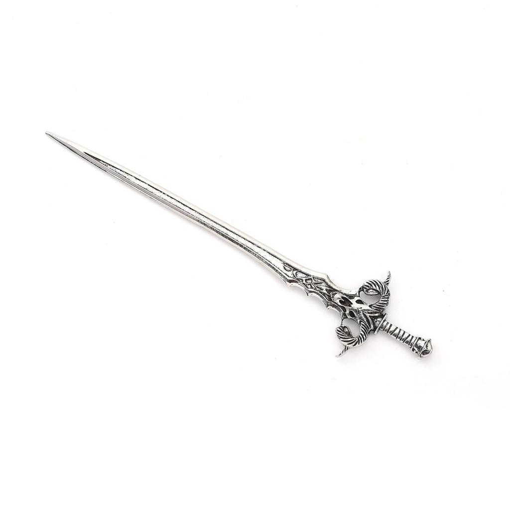 Viking Gothic Skull Ram Head Sword Hair Stick - Norwegian Style Party Accessory