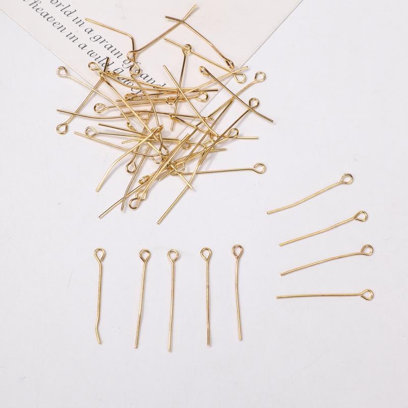Devítiznaková jehla: Mědí pokovené, barvu zachovávající DIY doplňky pro náušnice, vlásenky a náramky.