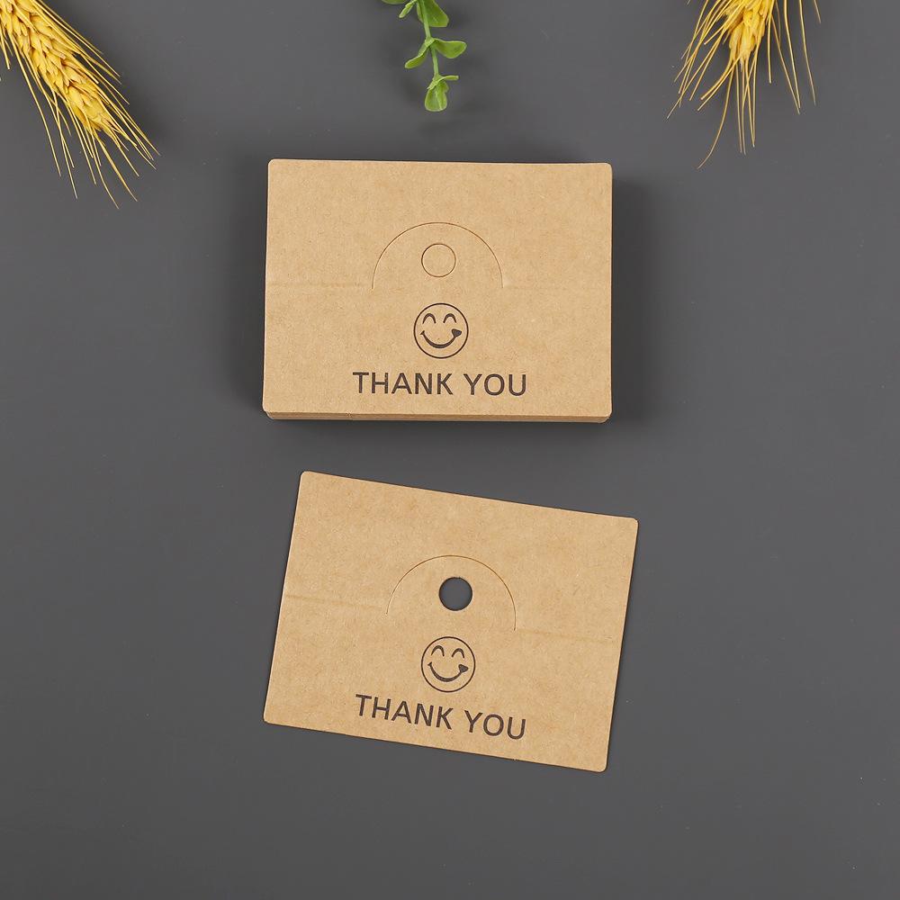 Kraftpapier Schmuck & Haarspangen Verpackung Hängeetikett Karte