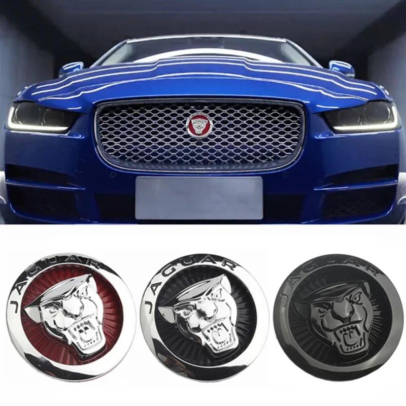 3D ABS Car Front Center Grille Emblem Badge Sticker Decals For Jaguar XF XFL XJ XJL XE XEL XKR XJ6 Fpace Epace Fpace S-Type NN55