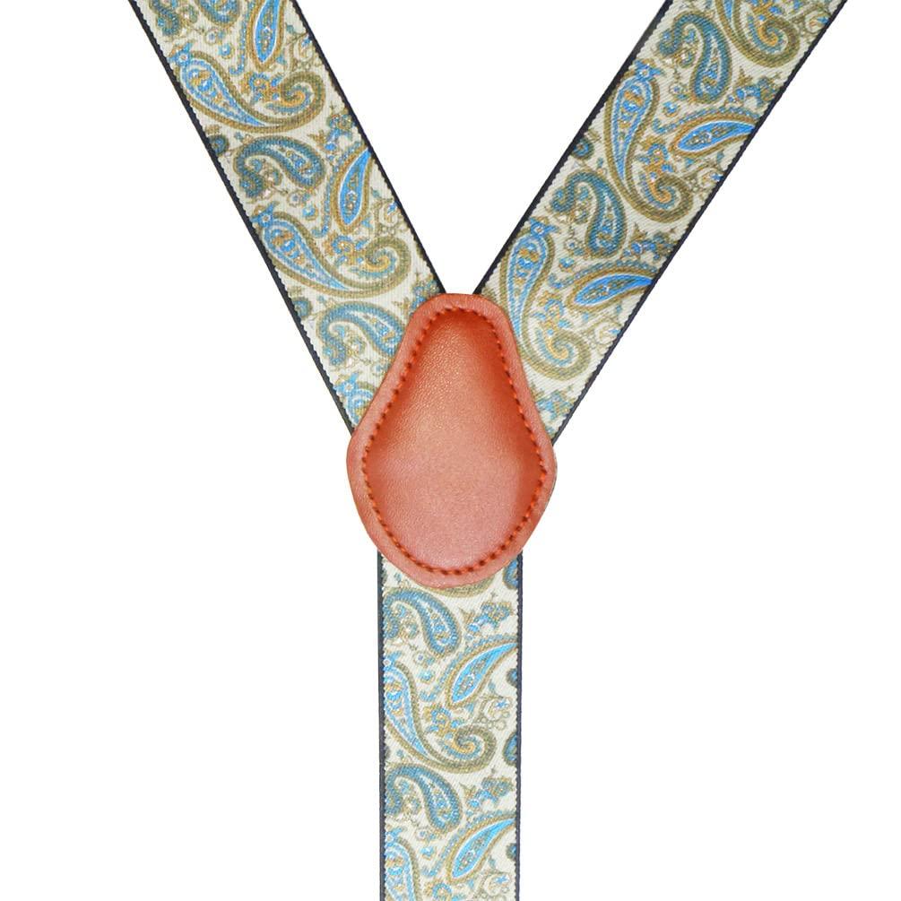 Suspender Clip Paisley White Sc00041 [Bowties.jp] Y-Shape