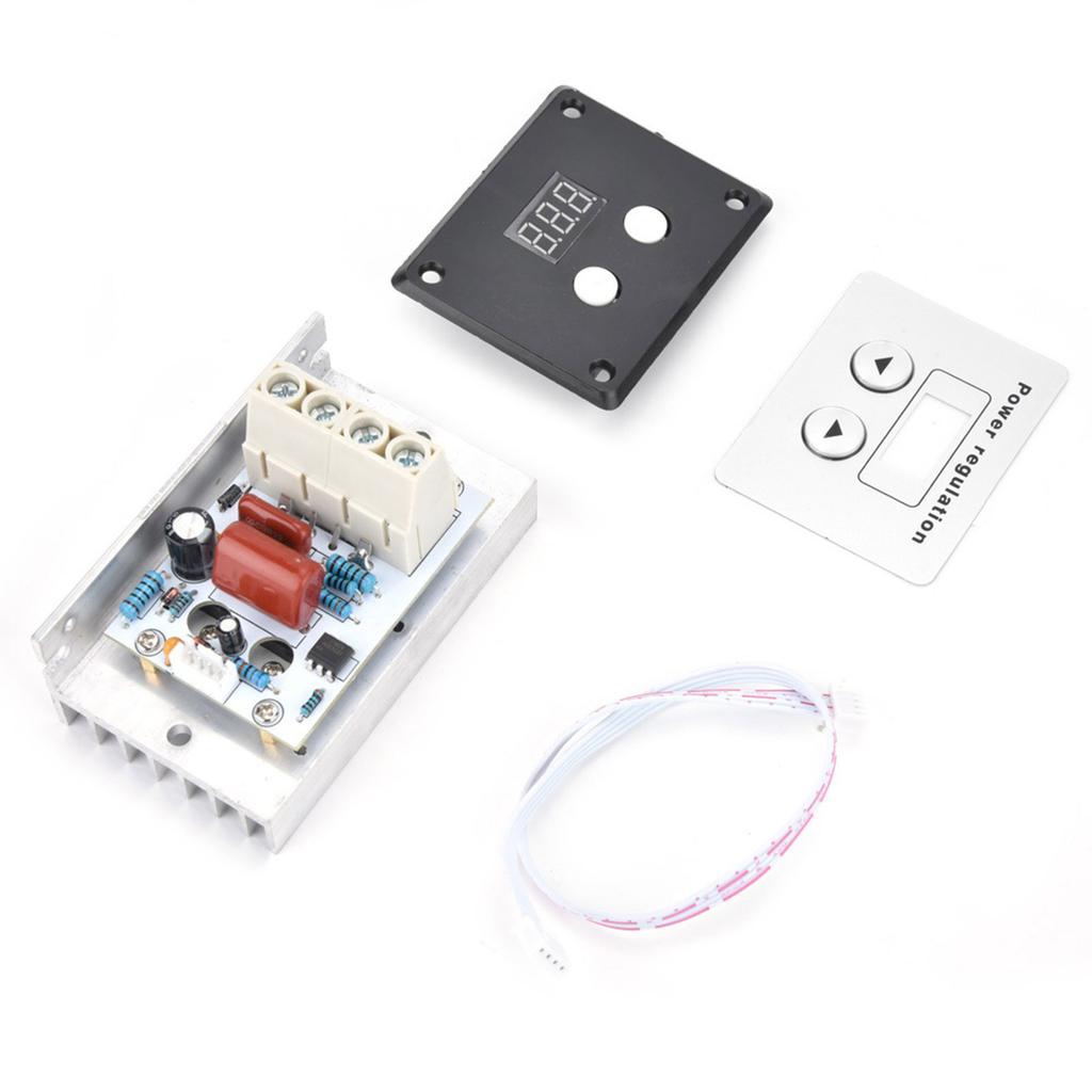 AC220V 80A 10000W Regolatore di Tensione SCR Controllo Velocità Dimmer Termostato Dissipazione del Calore per Controllo Velocità Motore