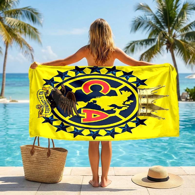 Club Amrica Fashion Beach Towel: Ideal for Summer Adventures Soft, absorbent and quick drying suitable for swimming and bathing