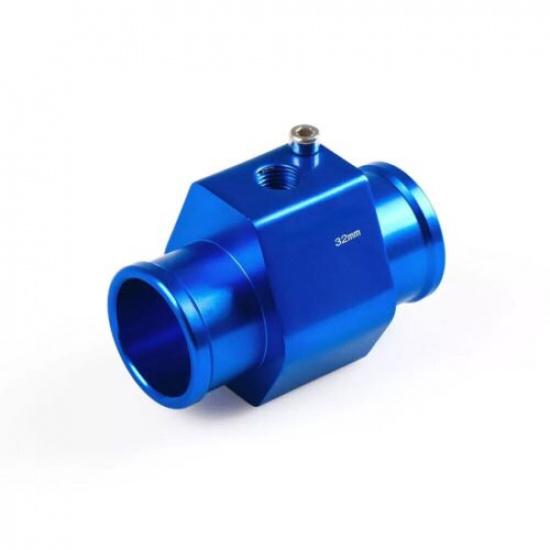 1X Water Temperature 32Mm Joint Pipe Sensor Gauge Radiator Hose Adapter-Blue New