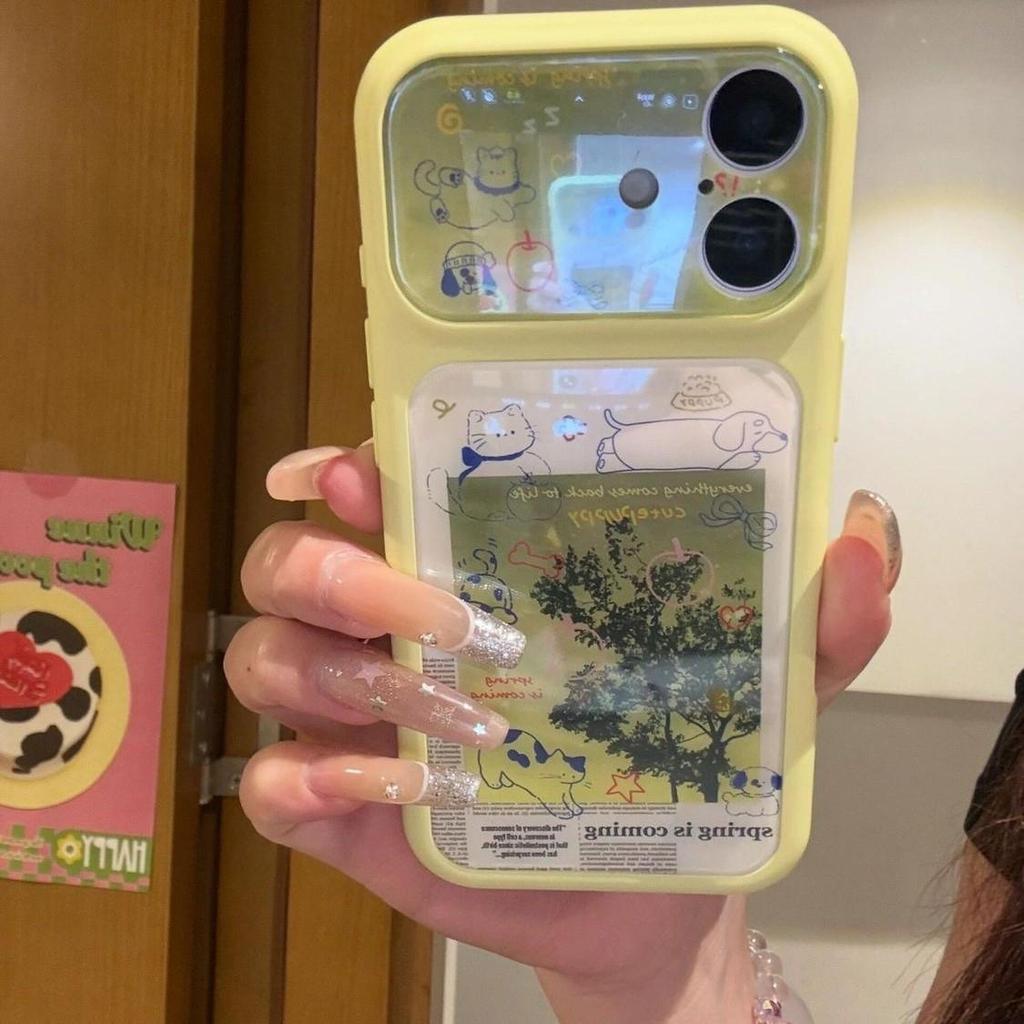 iPhone 17 Pro Max Apple 16-14 Hülle mit Vollabdeckung & Präzisen Aussparungen featuring Zeitungslinien Katze & Hund Design