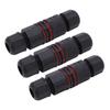 3Pcs Waterproof Cable Connector 3 Pin Straight Through IP68 Waterproof Connector for LED Outdoor Lights Fountains