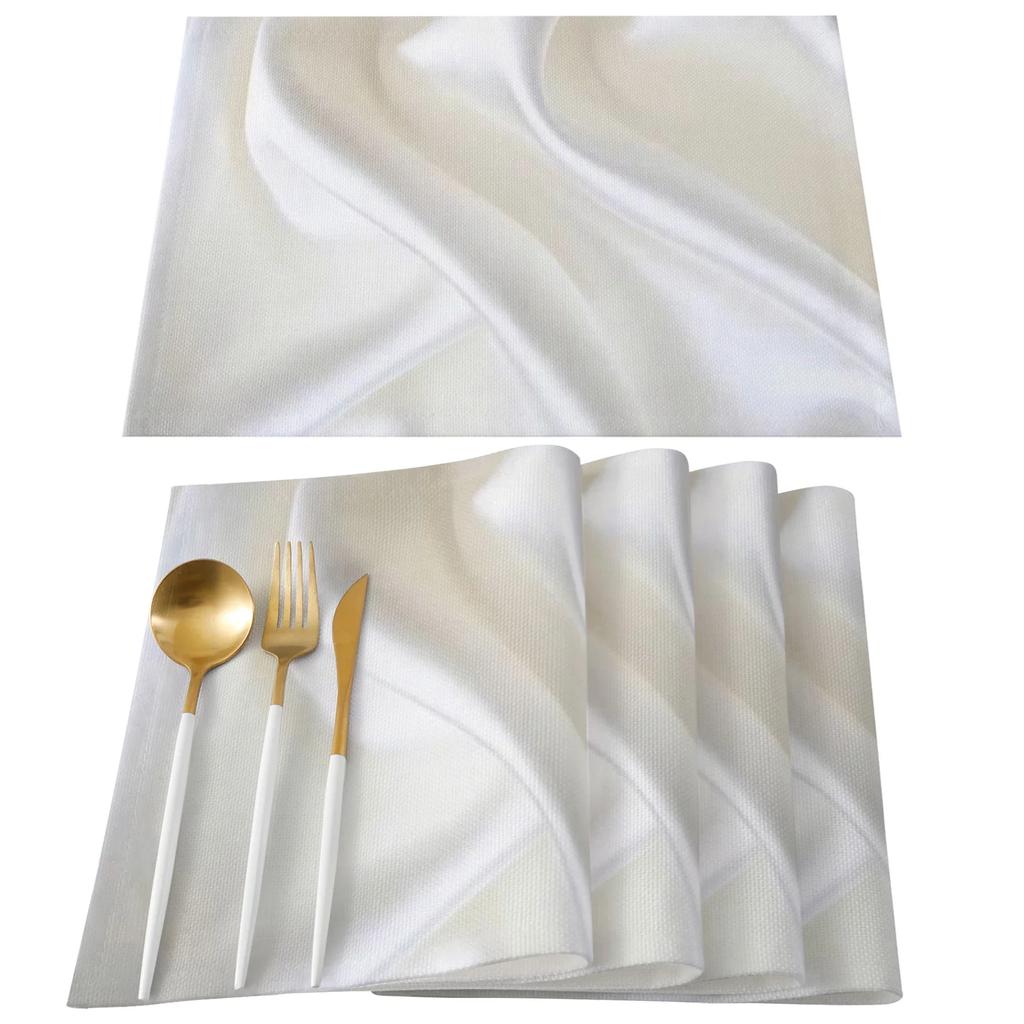 Marble Placemats Set Washable Kitchen Dining Table Mats,Heat-Resistant Place Mats for Indoor Outdoor Party Holiday Decoration
