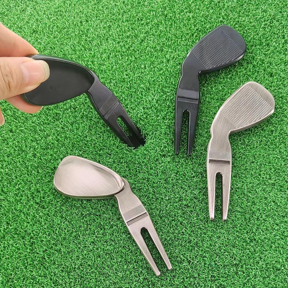 Magnetic Golf Ball Fork Spacecraft Divot Fork Golf Accessories Golf Ball Marker  Bottle Opener
