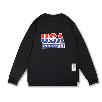 Camiseta de baloncesto de primavera y otoño con capucha de manga larga, camisetas para hombre y mujer, ropa de entrenamiento, ropa de baloncesto, ropa de secado rápido