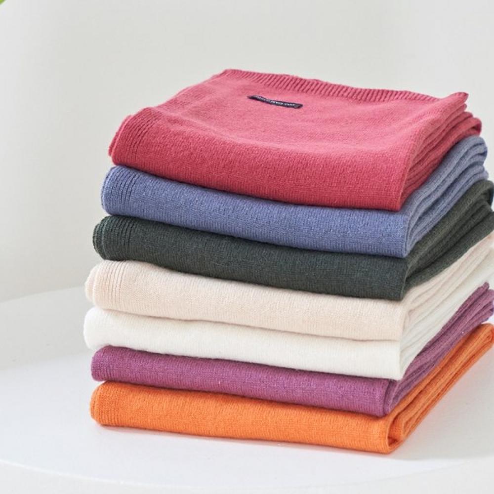 Dal Cashmere Premium Cashmere 100 Knit Muffler Wine